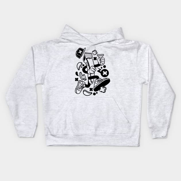 Barber Shop Kids Hoodie by Superfunky